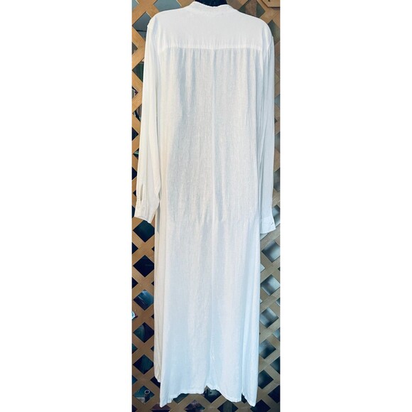 MIDNIGHT VELVET Embroidered Chloe Long Linen Blend Maxi Dress 18W - Picture 6 of 9